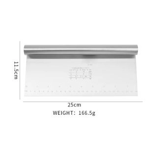 scrapr115-25-Скрапер за тесто, резец за тесто, 11.5x25см., неръждаема стомана