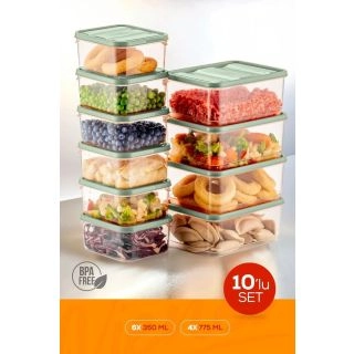 prep-box-0002-Комплект от 10 кутии за съхранение на храна, херметични, без BPA, 6x350ml, 4x775ml